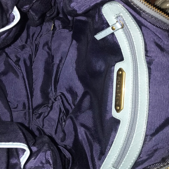 Isabella Fiore Serina Mosaic Moroccan Blue Bohemian Embroidered Satchel Hobo Bag - Picture 10 of 15